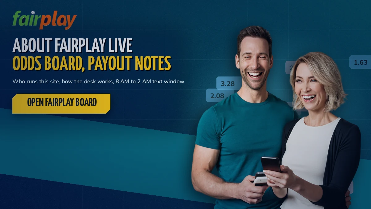 Exchange players in India comparing a FairPlay odds board against their own payout notes