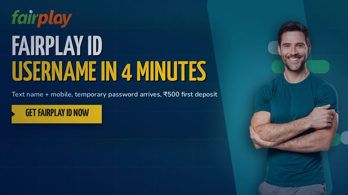 Cricket fan holding a phone as a new username and temporary password arrive in a text chat