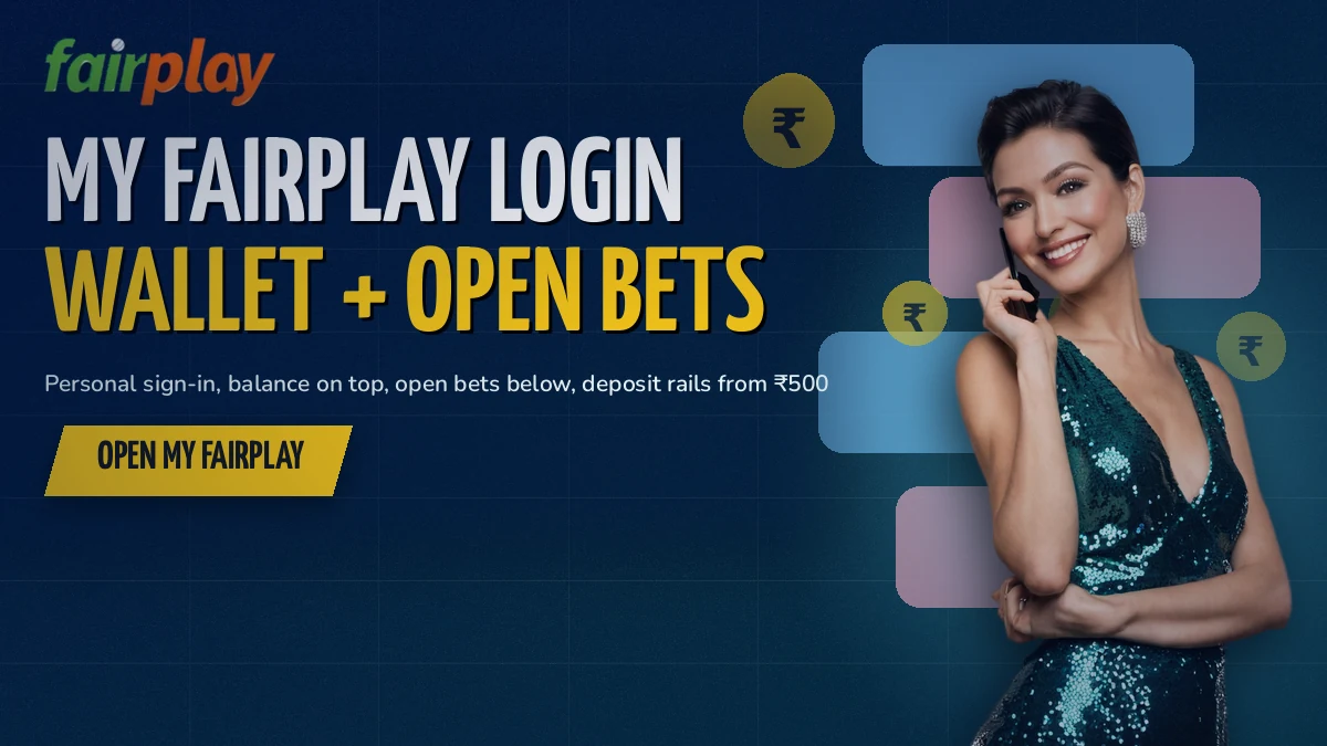 Player checking the My FairPlay wallet balance and open bets on a phone after signing in